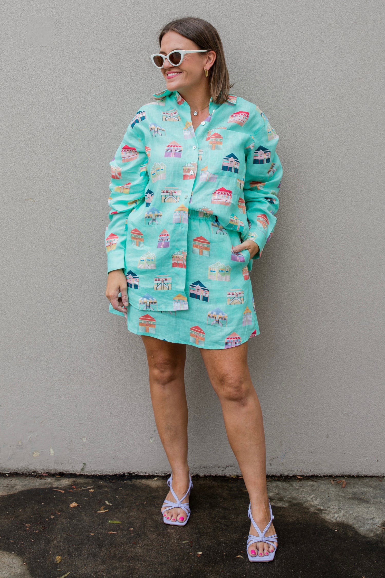 Home oversized shirt (Mint Green)