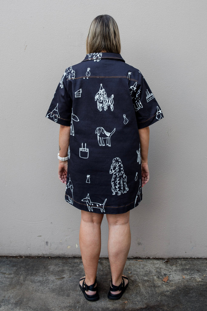 Party Pups denim dress