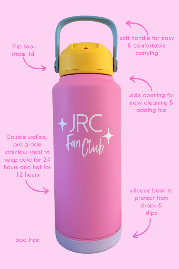 JRC Fan Club Water Bottle in Fairy Floss