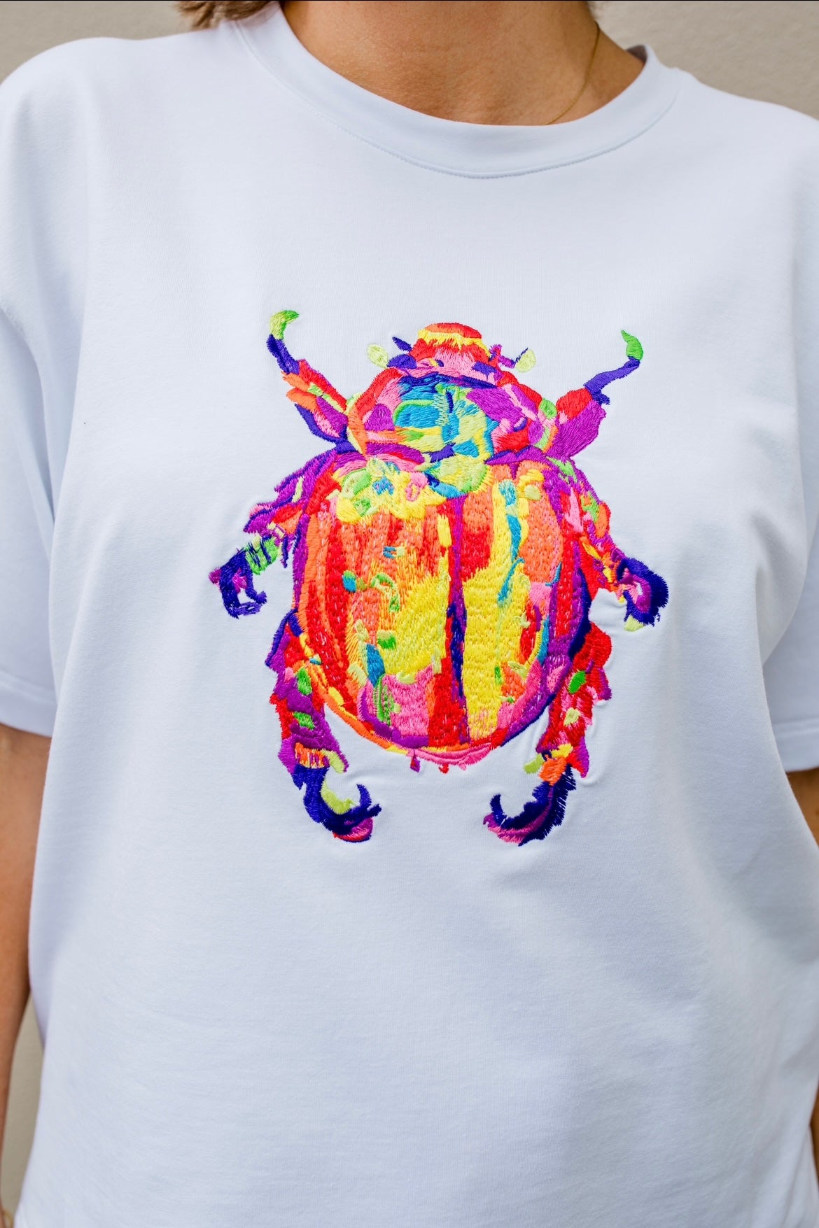 Christmas Beetle Embroidered t-shirt