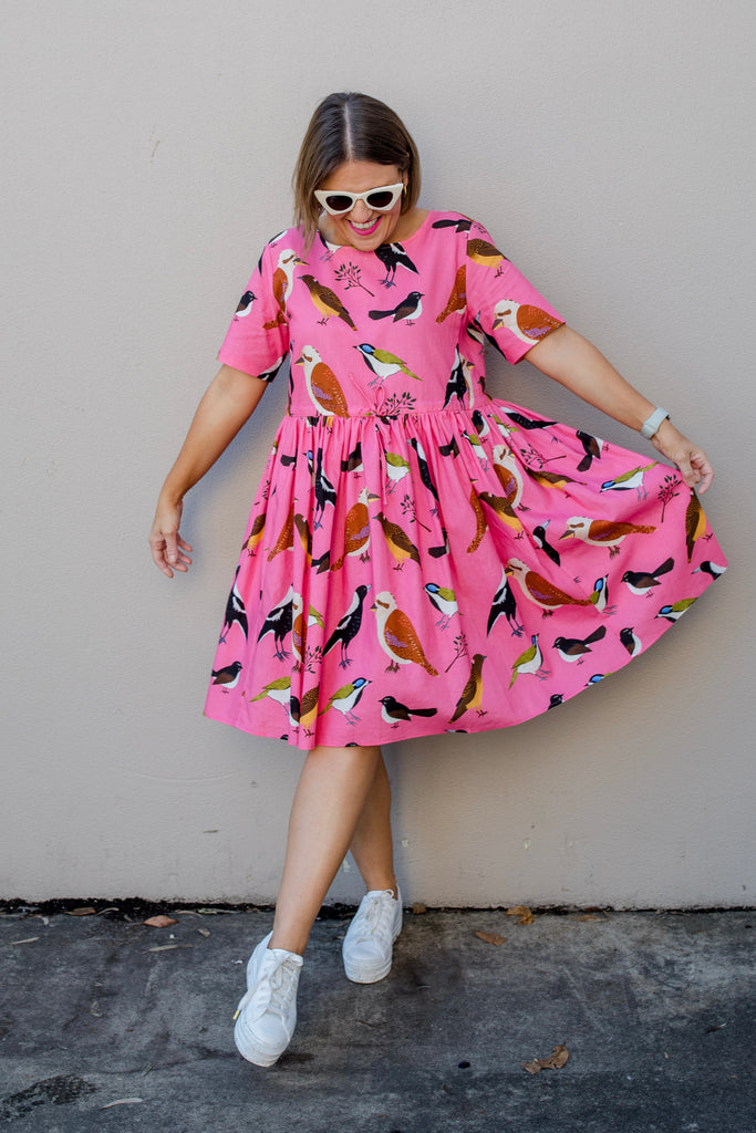 Ruffle Your Feathers (pink) beach dress